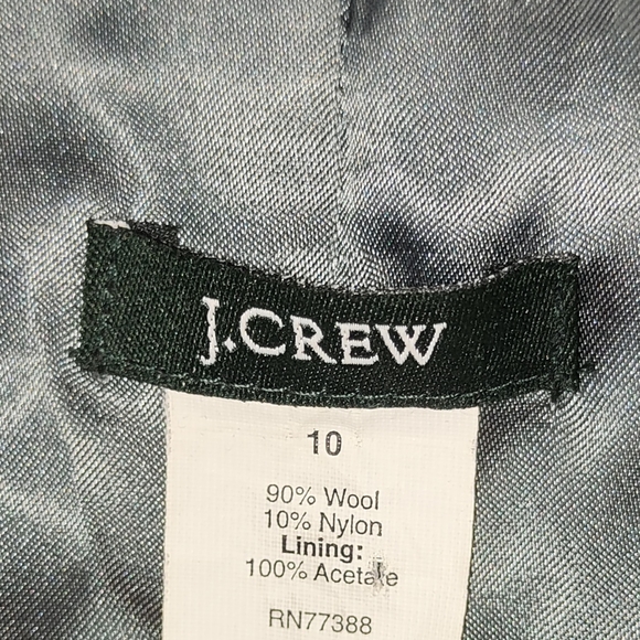 J Crew Black Jacket Size UK 14 Military Wool Mix - Picture 7 of 8